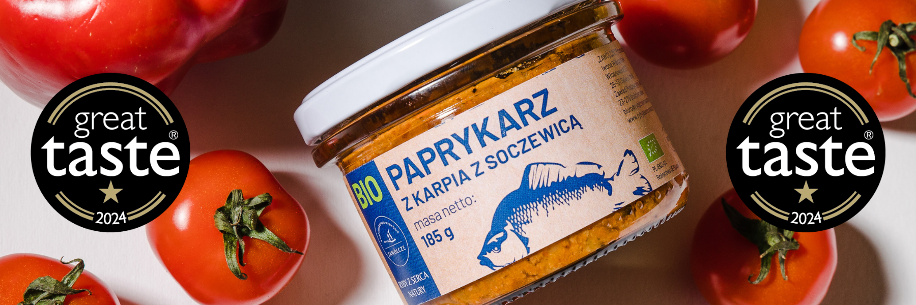 paprykarz z karpia BIO doceniony w programie Great Taste